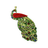 Peacock Rhinestone Brooch Pin for Women Kids Party Accessory