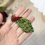Peacock Rhinestone Brooch Pin for Women Kids Party Accessory
