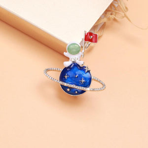 Beaut&Berry Enamel Astronaut Brooches Space Travel Cosmonaut Figure Brooch