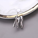 Beaut&Berry Tooth Mirror Enamel Brooch Jewelry Women Men Collar Lapel Bag Pins