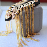 Punk Metal Vintage Suit Shirt Shoulder Pins Epaulette Tassel