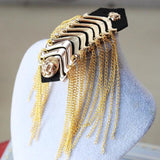 Punk Metal Vintage Suit Shirt Shoulder Pins Epaulette Tassel