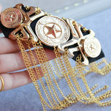 Punk Metal Vintage Suit Shirt Shoulder Pins Epaulette Tassel