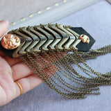 Punk Metal Vintage Suit Shirt Shoulder Pins Epaulette Tassel