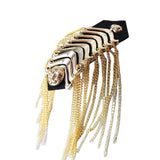 Punk Metal Vintage Suit Shirt Shoulder Pins Epaulette Tassel