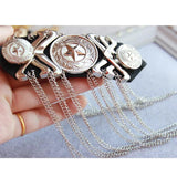 Punk Metal Vintage Suit Shirt Shoulder Pins Epaulette Tassel