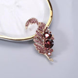 Beaut&Berry Rhinestone Leaf Brooch 5 Colors Office Party Wedding Access.