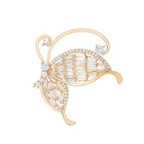 High Quality CZ Crystal Butterfly Brooch Pin
