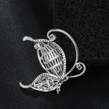 High Quality CZ Crystal Butterfly Brooch Pin