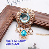Vintage Resin Rhinestone Brooch Pendant Charm for Women
