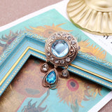 Vintage Resin Rhinestone Brooch Pendant Charm for Women