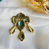 Medieval Court Style Crystal Brooch Scarf Buckle Women Cheongsam Accessories