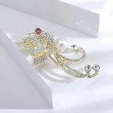 Beaut&Berry Rhinestone Phoenix Brooch Ladies Silver 2 Office Gift Wedding