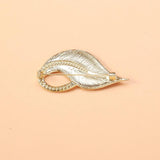 Beaut&Berry Rhinestone Leaf Oil Drop Brooch Office Party Ladies Brooch