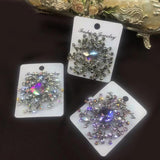 Stylish Antique Brooch: Colored Rhinestone Large Flower