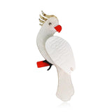 Vivid Bird Brooches Acrylic Winter Pin Jewelry