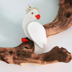 Vivid Bird Brooches Acrylic Winter Pin Jewelry