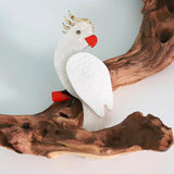 Vivid Bird Brooches Acrylic Winter Pin Jewelry
