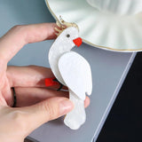 Vivid Bird Brooches Acrylic Winter Pin Jewelry