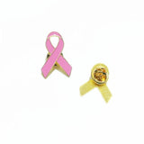 10 Pink Ribbon Brooch Pins Hope Ribbon Lapel Pin Awareness Jewelry Women Girl