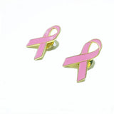 10 Pink Ribbon Brooch Pins Hope Ribbon Lapel Pin Awareness Jewelry Women Girl