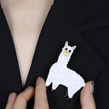 Adorkable Alpaca Animal Party Brooches for Women Kids