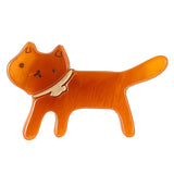 Cat and Paw Shape Brooch Acrylic Animal Pins for Women Coat Hat Hijab Gift