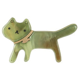 Cat and Paw Shape Brooch Acrylic Animal Pins for Women Coat Hat Hijab Gift