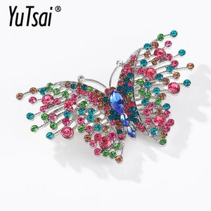 Colorful Zircon Butterfly Brooch for Women Jewelry