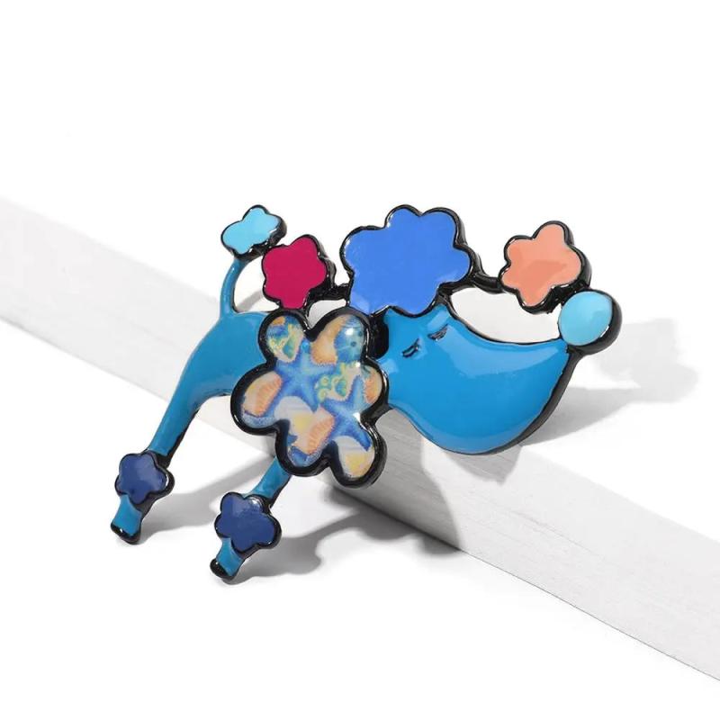 Enamel Dog Brooch Pin for Women Kids