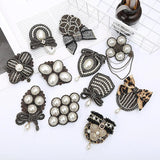 Pearl Tassel Bow Weave Brooch Vintage Pin