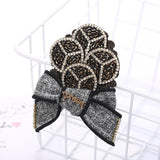 Pearl Tassel Bow Weave Brooch Vintage Pin