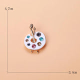 Enamel Drawing Plate Drip Oil Brooch Office Party Gift