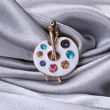 Enamel Drawing Plate Drip Oil Brooch Office Party Gift