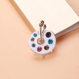 Enamel Drawing Plate Drip Oil Brooch Office Party Gift