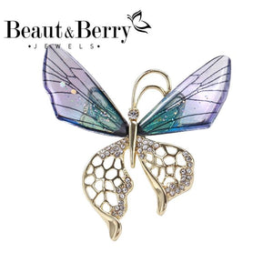 Beaut&Berry Acrylic Butterfly Brooch Women's Office Gift