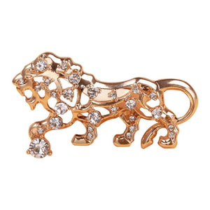 Rhinestone Cutout Tiger Brooch For Men Women Casual Party Pin