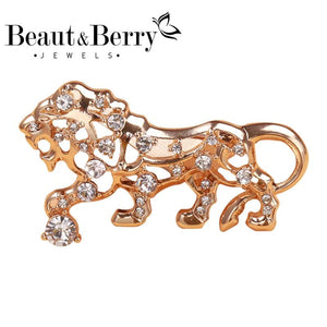 Rhinestone Cutout Tiger Brooch For Men Women Casual Party Pin
