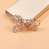 Rhinestone Cutout Tiger Brooch For Men Women Casual Party Pin
