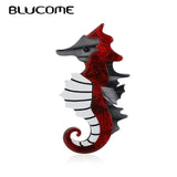 Acrylic Seahorse Brooches Pins For Women Kids Animal Brooch Accessory