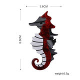 Acrylic Seahorse Brooches Pins For Women Kids Animal Brooch Accessory
