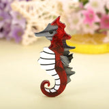 Acrylic Seahorse Brooches Pins For Women Kids Animal Brooch Accessory