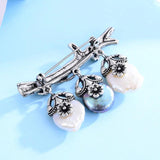 Shineland Branch 3pcs Natural Pearl Brooch Pins Baroque Vintage Coat Brooch