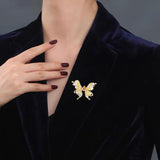Cubic Zircon Brooches Butterfly Flower Pins Broche