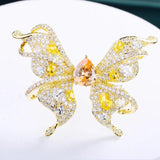 Cubic Zircon Brooches Butterfly Flower Pins Broche