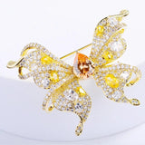 Cubic Zircon Brooches Butterfly Flower Pins Broche