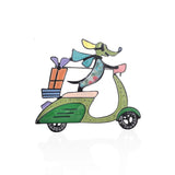 Cartoon Animal Enamel Brooches Little Dog
