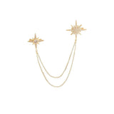 Crystal Star Brooch Pin Enamel Jewelry Women Lady Accessories