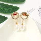 12PCS Rhinestone Pearl Buttons Brooch Pin Hair Jewelry