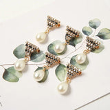 12PCS Rhinestone Pearl Buttons Brooch Pin Hair Jewelry